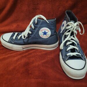 Custom Chuck Taylor All Star Lift Platform- Navy/Black/White- Mens 5 Womens 7